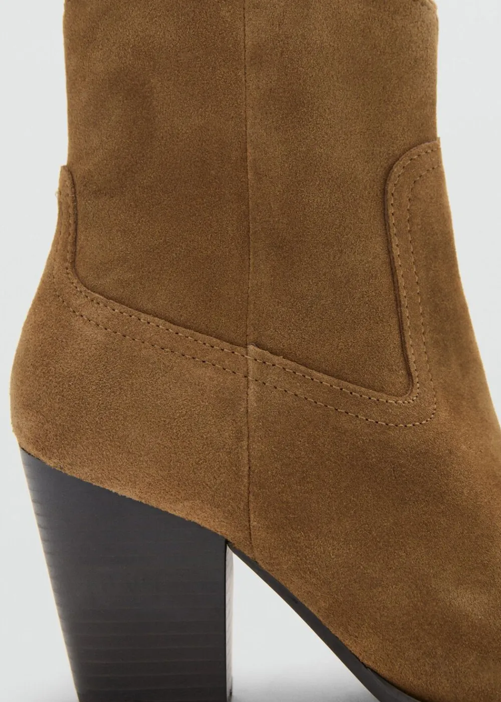 Dame MANGO Suede block-heel boots
