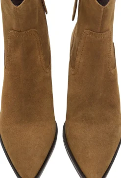 Dame MANGO Suede block-heel boots