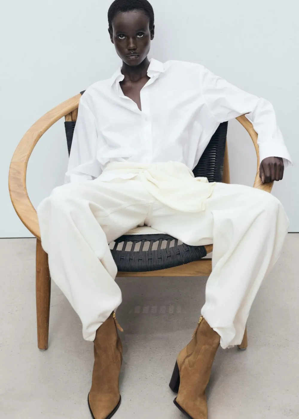 Dame MANGO Suede block-heel boots