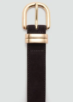 Dame MANGO Suede leather belt