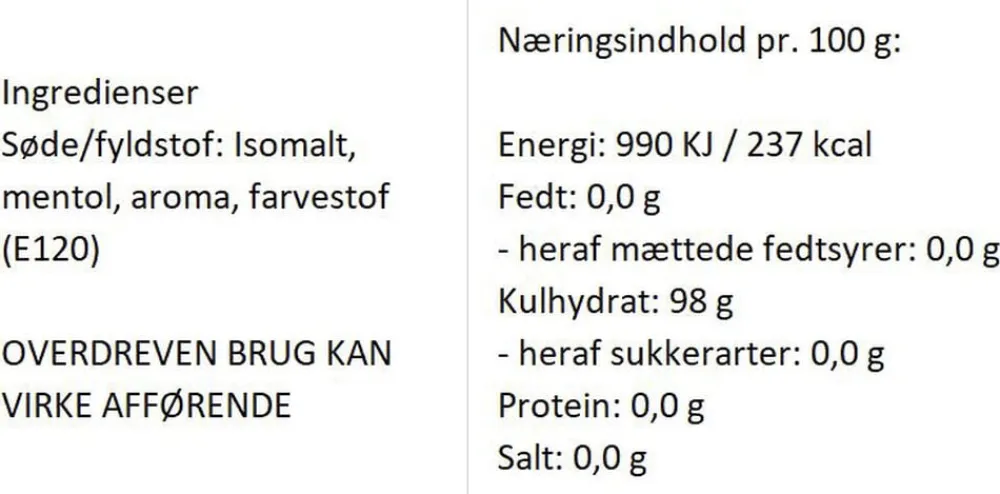 Almuegaarden Sukkerfri Pebermynte bolcher med smag af pebermynte Sale