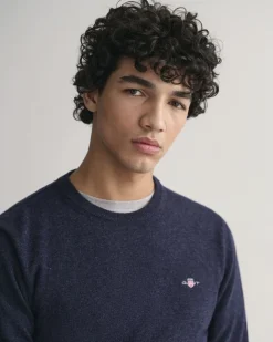 Gant SUPERFINE LAMBSWOOL C-NECK Dark navy melange Sale