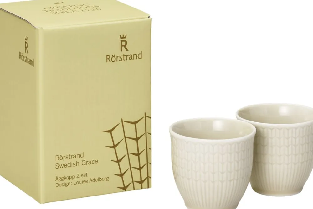 Rörstrand Swedish Grace Æggebæger 4 cl Havre 2 styk