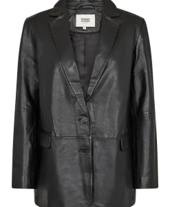Magasin du Nord Collection Tana 1 LWG - 100% Leather Blazer Black Best