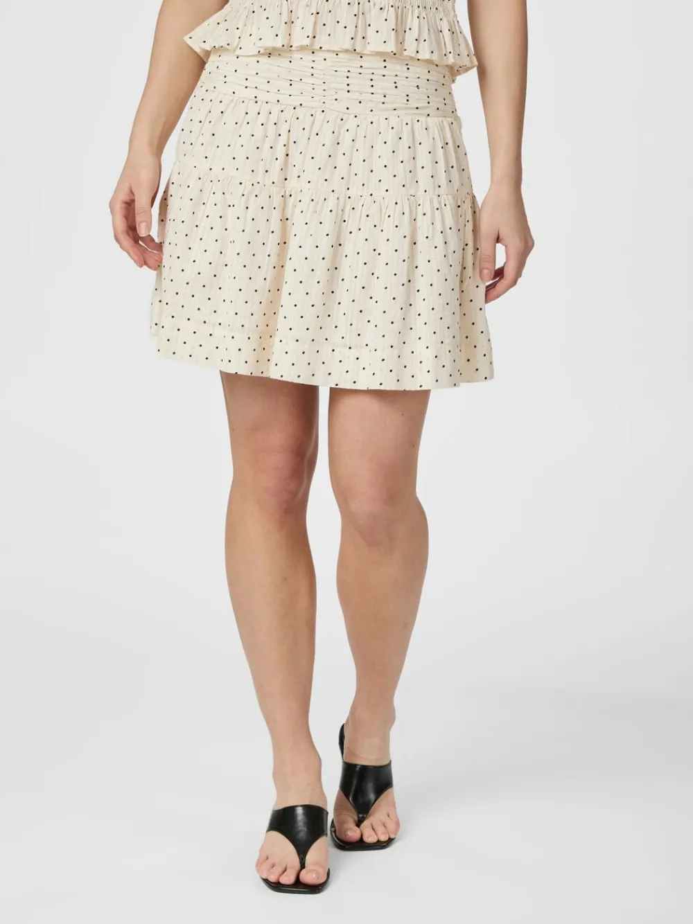 Neo Noir Tarrow Dot Skirt Creme