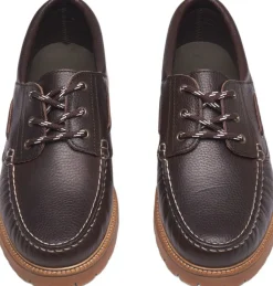 Les Deux Taylor Leather Boat Shoe Brown Clearance