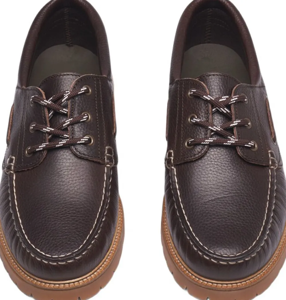 Les Deux Taylor Leather Boat Shoe Brown Clearance
