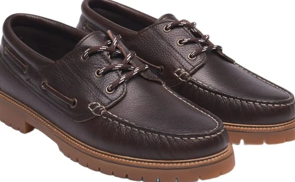 Les Deux Taylor Leather Boat Shoe Brown Clearance