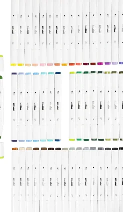 Creativ Company Tegnetusch, streg 1+8 mm, standardfarver, 48stk. Online