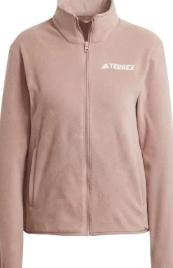 adidas Terrex Essentials Full Zip Sweatshirt Pink New