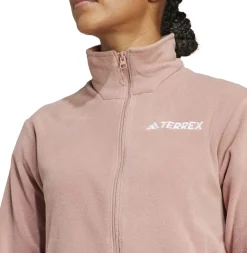 adidas Terrex Essentials Full Zip Sweatshirt Pink New