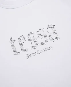 Dame Juicy Couture Tessa x Juicy - t-shirt m. diamanter