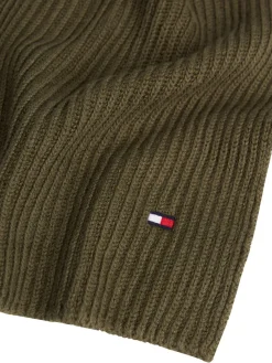 Tommy Hilfiger TH FLAG PIMA COTTON CASH SCARF Foxhunt green Clearance