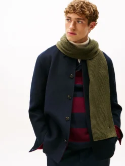 Tommy Hilfiger TH FLAG PIMA COTTON CASH SCARF Foxhunt green Clearance