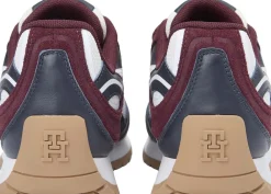 TH Monogram Leather Mixed Texture Trainers>Tommy Hilfiger Sale