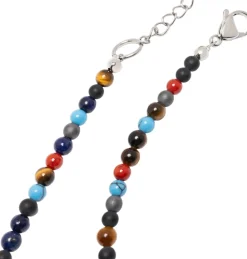 Nialaya The Mykonos Collection - Turquoise, Red Glass Beads, Blue Lapis, Hemat Multi Outlet