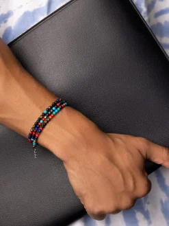 Nialaya The Mykonos Collection - Turquoise, Red Glass Beads, Blue Lapis, Hemat Multi Outlet