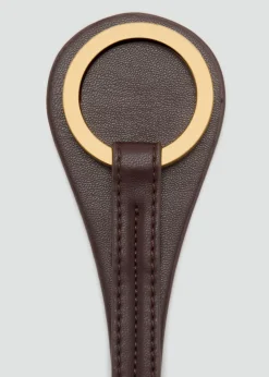 MANGO Thin belt with maxi-buckle Dark brown Outlet