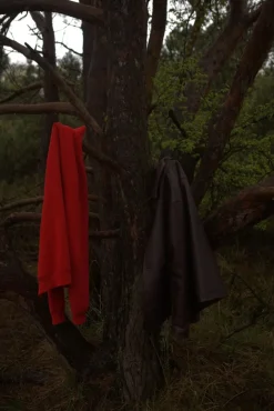 Forét TIMBER BRUSHED POLO KNIT Red Clearance