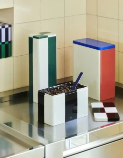 Hay Tin Container-Medium-Black and off-