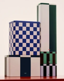 Hay Tin Container-Medium-Black and off-