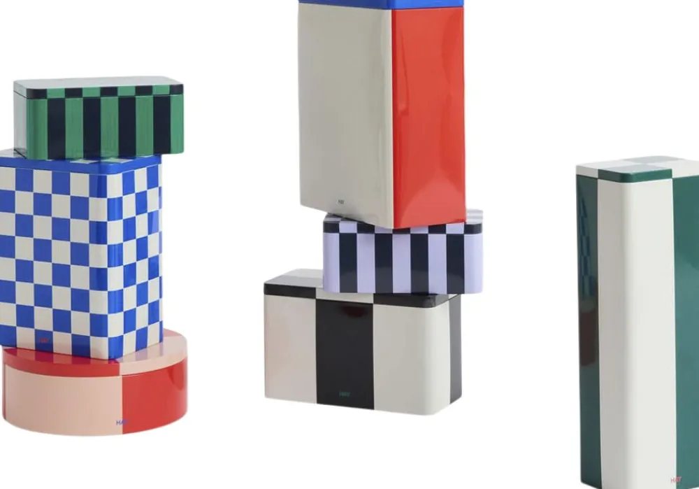 Hay Tin Container-Slim-Green and off-wh Outlet