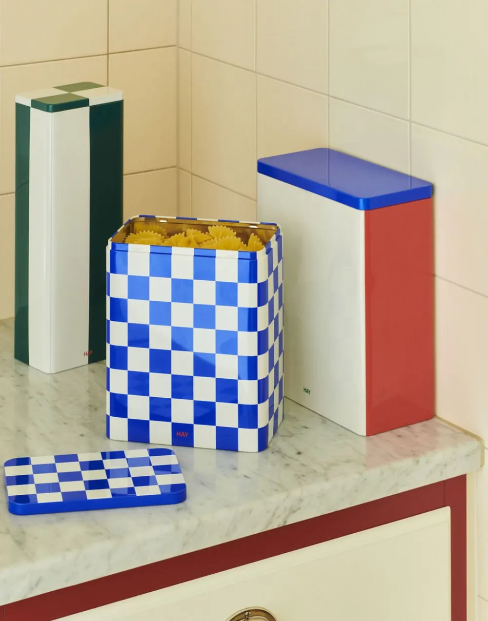 Hay Tin Container-Slim-Green and off-wh Outlet