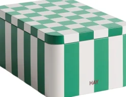 Tin Container-Small-Green and off-white>Hay Best