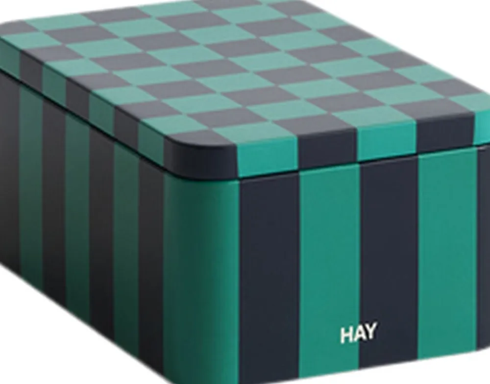 Hay Tin Container-Small-Green and dark Discount