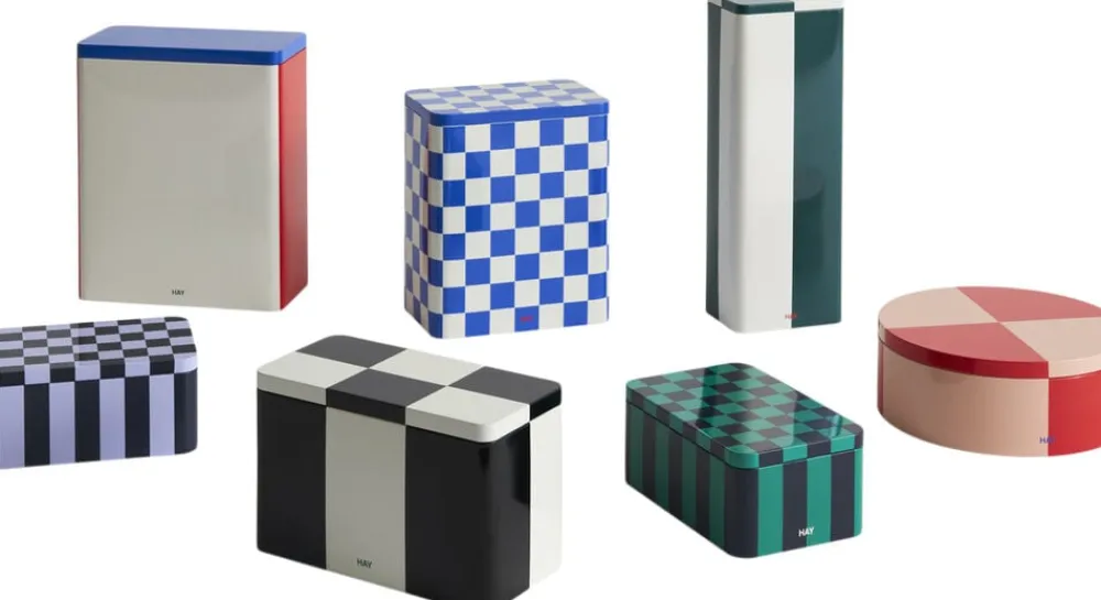 Hay Tin Container-Small-Green and dark Discount