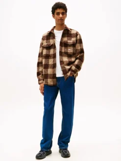 Tommy Hilfiger TJM CHECK OVERSHIRT EXT Rich brown / buffalo check Sale