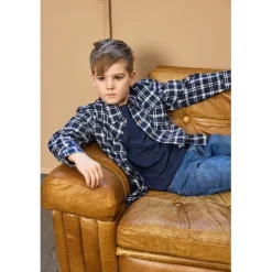 Børn The New TNRonan OS L_S Flannel Shirt