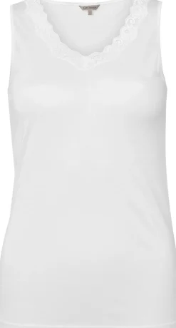 Lady Avenue Top m. blonder Hvid Outlet