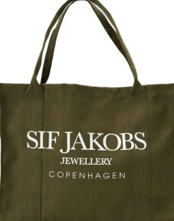 Dame Sif Jakobs Jewellery TOTE BAG KHAKI GREEN