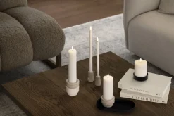 Uyuni Travertine Candleholder mini taper, S, Desert beige, 2-pack, Hot