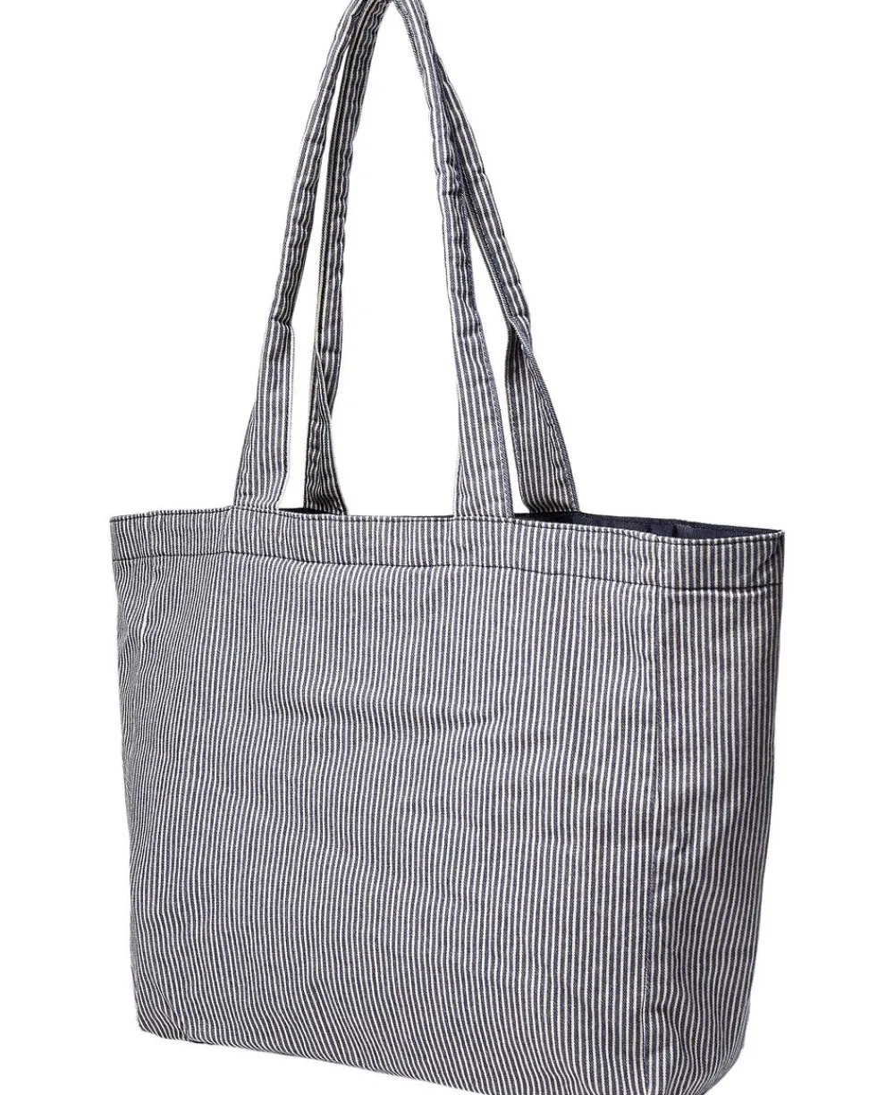 Magasin du Nord Collection Trille Tote Bag 16G Blue and white stripe Best