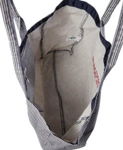 Magasin du Nord Collection Trille Tote Bag 16G Blue and white stripe Best