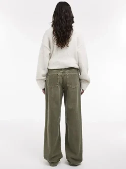 Topshop TSEMBER LR DNM JEANS GR Medium green denim