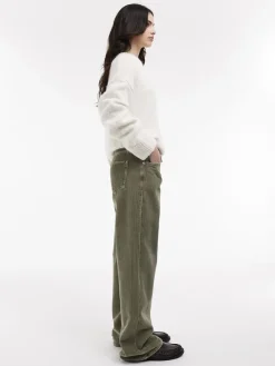 Topshop TSEMBER LR DNM JEANS GR Medium green denim