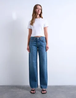 TSEMBER LR WIDE DNM JEANS MB>Topshop Clearance