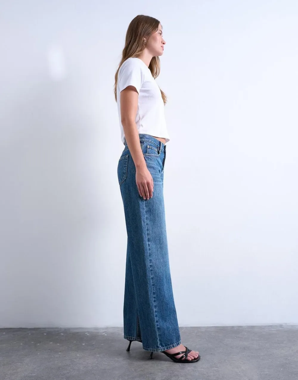 TSEMBER LR WIDE DNM JEANS MB>Topshop Clearance