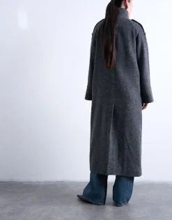 Topshop TSJOLIE COAT Concrete grey Best