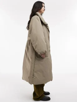 Topshop TSJULIA BELTED PUFFER JACKET Beige Outlet