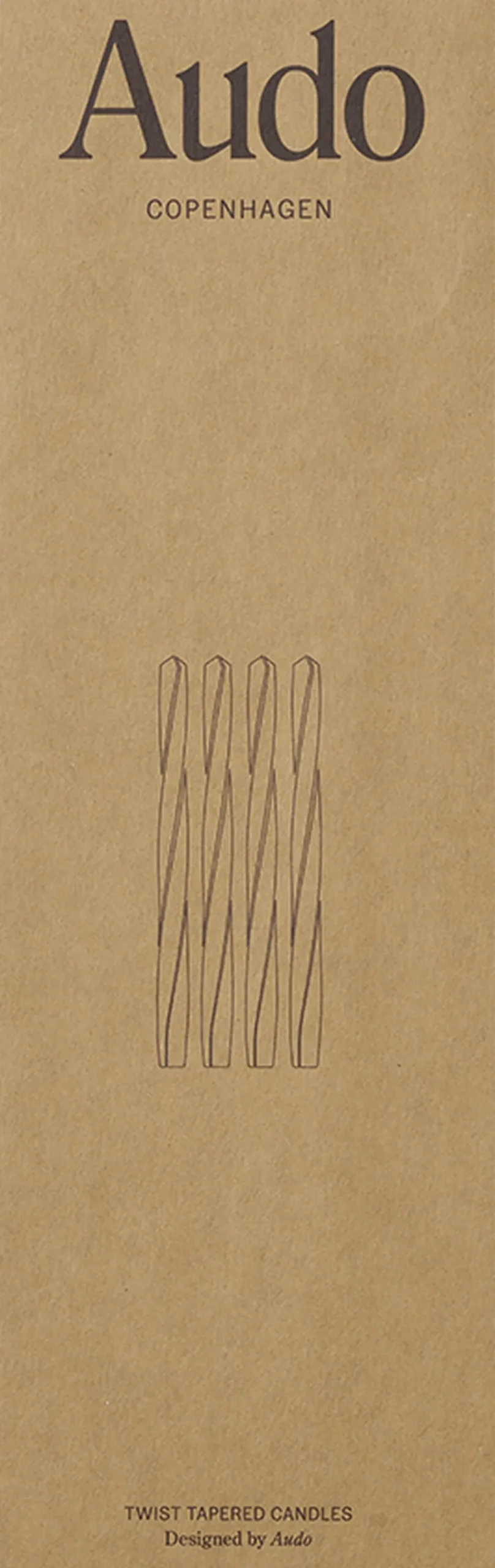 Audo Copenhagen Twist Tapered Candle, H30, Ivory, S Hot