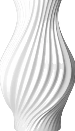 Kähler Twist Vase H25 cm hvid porcelæn