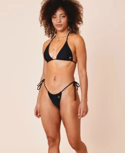 Cartel Copenhagen Uluwatu padded triangle bikini top - Nero Sort Clearance