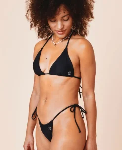 Cartel Copenhagen Uluwatu padded triangle bikini top - Nero Sort Clearance