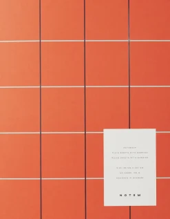 UMA Flat Lay Notebook - Large, Orange check>Notem Online