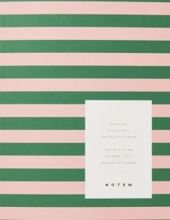 UMA Notebook, Flat-Lay - Medium, Green & Rose>Notem Discount