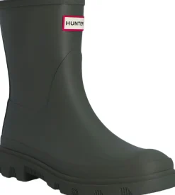 Hunter UNISEX DOWNPOUR SHORT BOOT Dark olive New